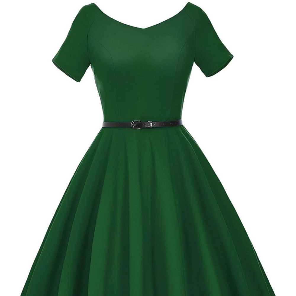 Women's 1950 V-Neck Vintage Evening Party Dress